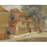 John Atkinson (Staithes Group 1863-1924): 'The Lamb Tap Inn'