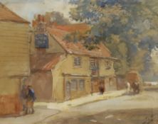 John Atkinson (Staithes Group 1863-1924): 'The Lamb Tap Inn'