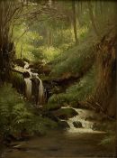 Frederick William Elwell (British 1870-1958): Woodland Waterfall