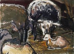 F H (Contemporary): Ewes with Lambs