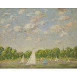 Paul Paul (Staithes Group 1865-1937): Pond Yachts in the Park