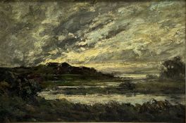 H G H (19th/20th century): Sunset over a River