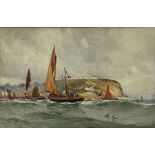 Ernest Dade (Staithes Group 1868-1934): Fishing Boats in the South Bay Scarborough