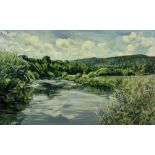 Frances St. Clair Miller (British 1947-): 'River Landscape I'