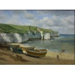 Walter Goodin (British 1907-1992): Cobles at North Landing Flamborough