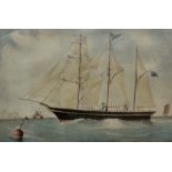 H C (19th century): British Sailing Ship's Portrait