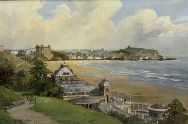 Don Micklethwaite (British 1936-): Scarborough South Bay from the Spa