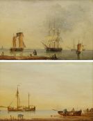 John Ward of Hull (British 1798-1849): Sailing Vessels off the Coast with Flamborough Head in the di