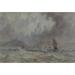 George Weatherill (British 1810-1890): Sailing Vessels in Choppy Seas off Whitby