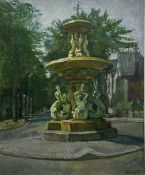 James Neal (Northern British 1918-2011): 'Fountain in Marlborough Avenue Hull'