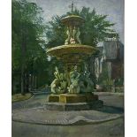 James Neal (Northern British 1918-2011): 'Fountain in Marlborough Avenue Hull'