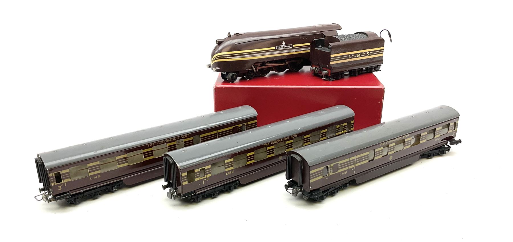 Trix Twin - three-rail Coronation Class LMS 4-6-2 locomotive 'Coronation' No.6220 with tender in ass