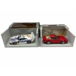 Two UT Models 1:18th scale die-cast models - Porsche 911 GT1 and Ferrari F550 Maranello; both boxed