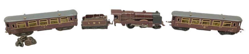 Hornby '0' gauge - three-rail electric No.3 LMS 4-4-2 locomotive 'Royal Scot' No.6100 with tender fo