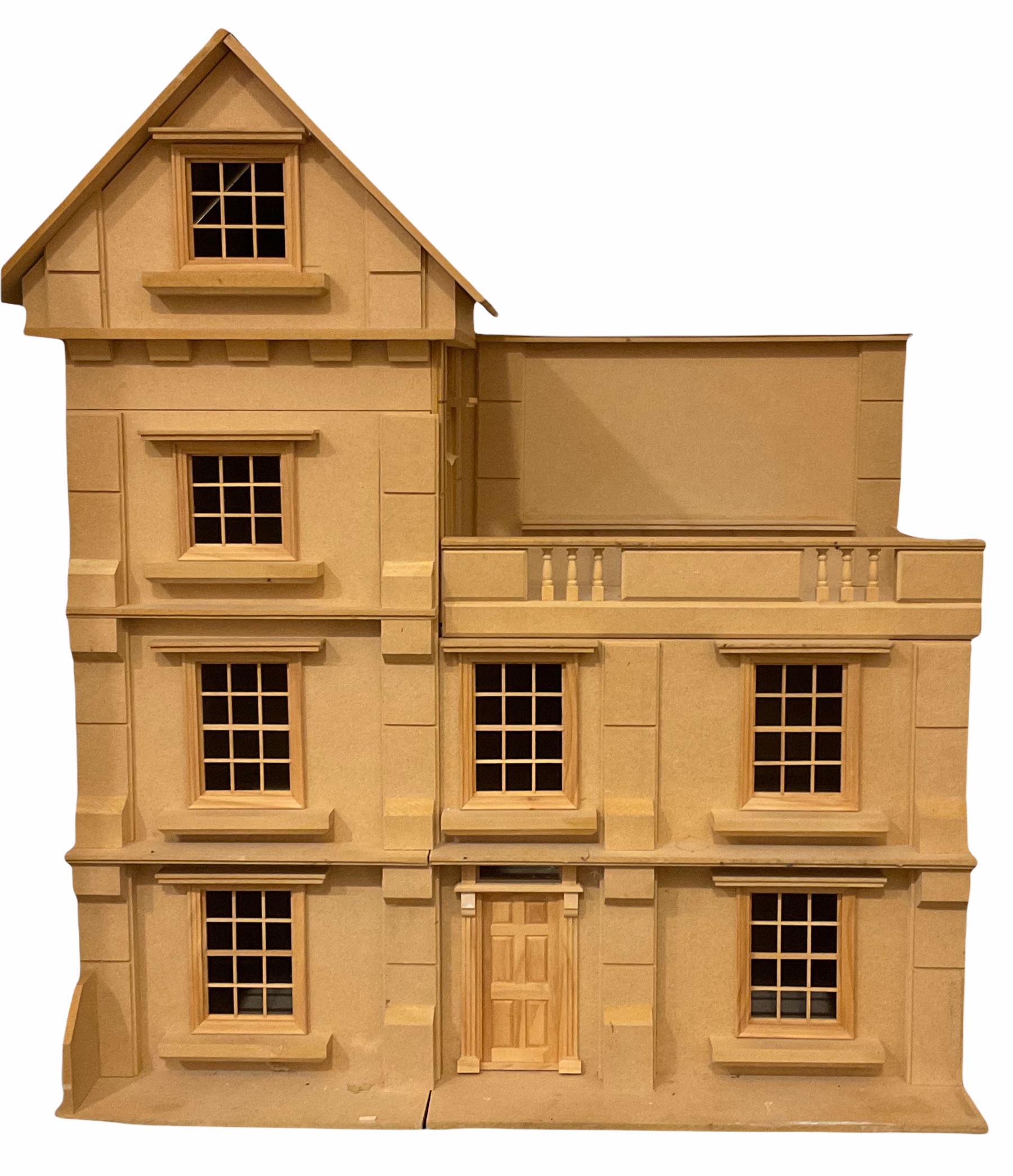 Georgian style wooden four-storey dolls house