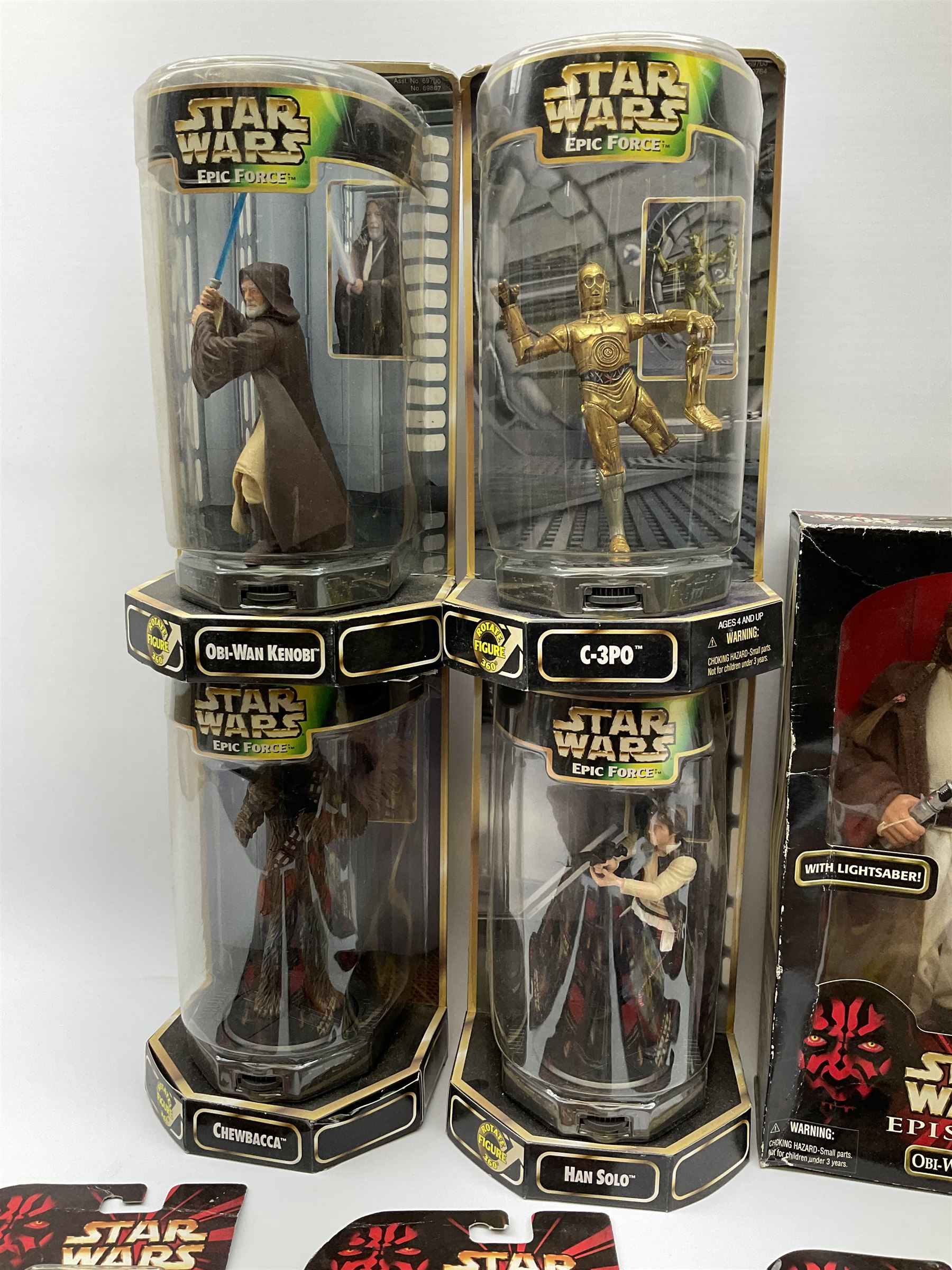 Star wars - eight Kenner rotating figures in bow-fronted boxes; Hasbro Action Collection figure of O - Image 3 of 5