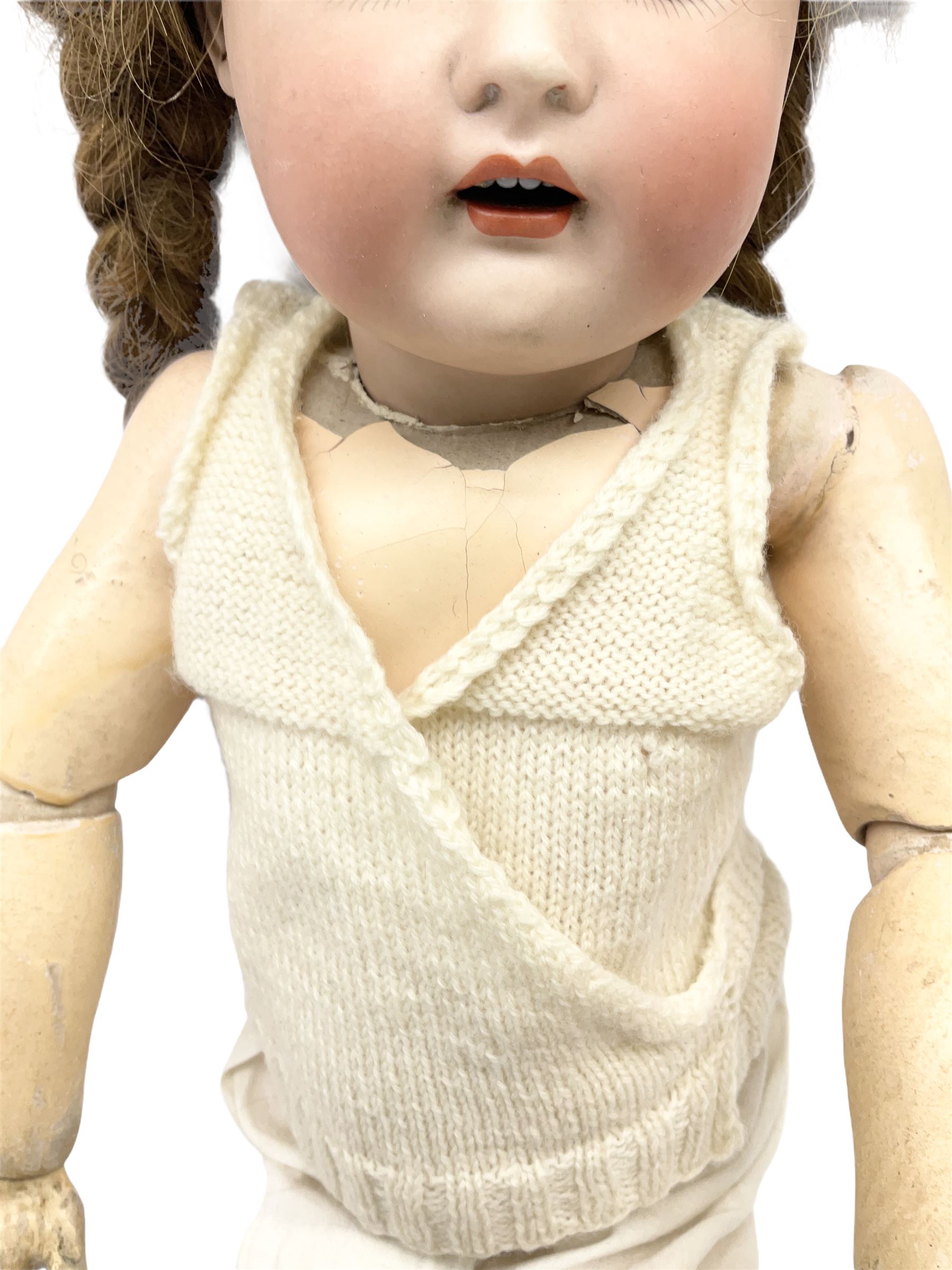 Simon & Halbig for Kammer & Reinhardt bisque head doll with applied hair - Image 10 of 11