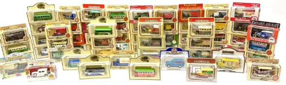 Sixty-four modern die-cast models by Lledo