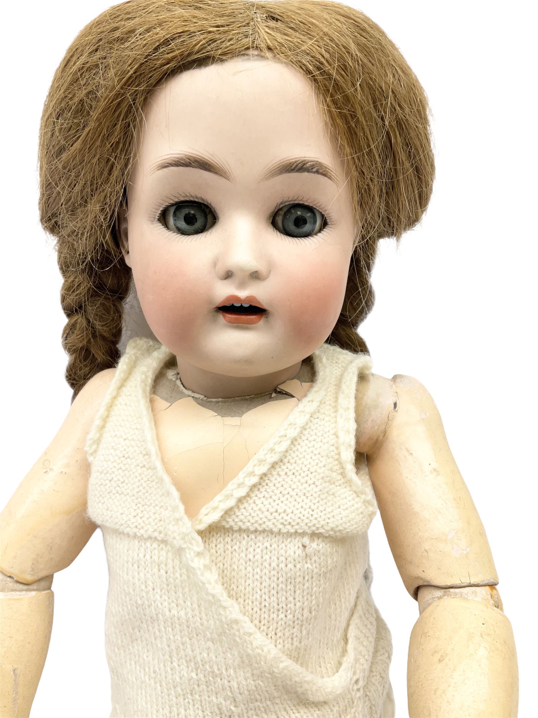 Simon & Halbig for Kammer & Reinhardt bisque head doll with applied hair - Image 7 of 11