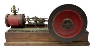 Large stationary live-steam model of a beam engine with 19.5cm fly wheel