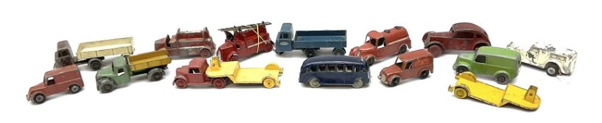 Charbens - fourteen unboxed and playworn pre-war and post-war die-cast models including two Mechanic