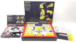 Meccano - 4M Motorised Set with instruction booklet and paperwork; No.1 Set; and No.1 Clockwork Moto