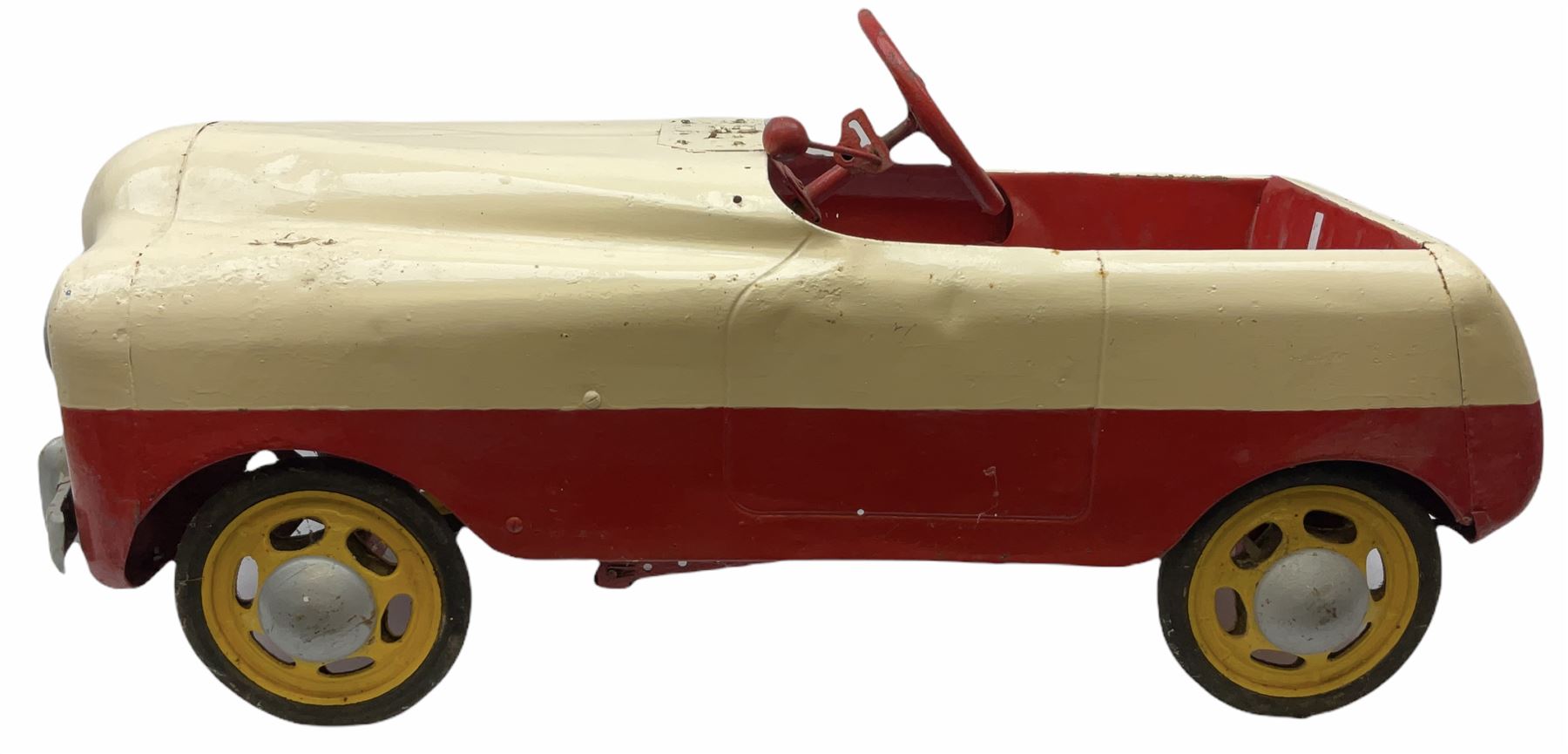 1950s child's tin-plate pedal car - Image 3 of 10