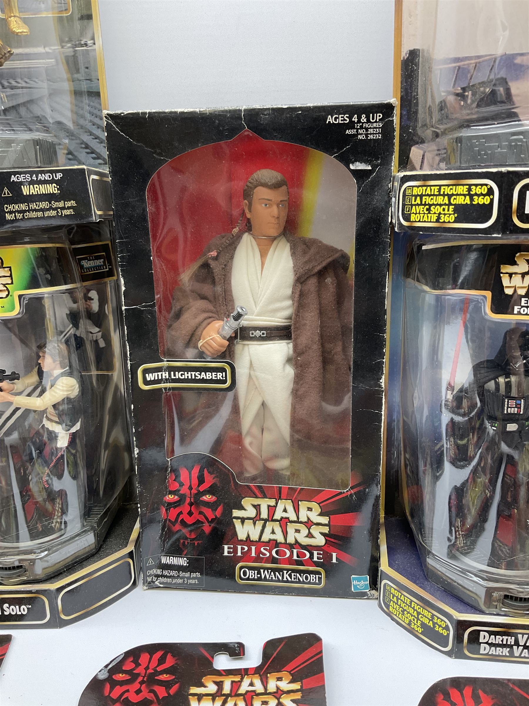 Star wars - eight Kenner rotating figures in bow-fronted boxes; Hasbro Action Collection figure of O - Image 5 of 5