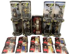 Star wars - eight Kenner rotating figures in bow-fronted boxes; Hasbro Action Collection figure of O