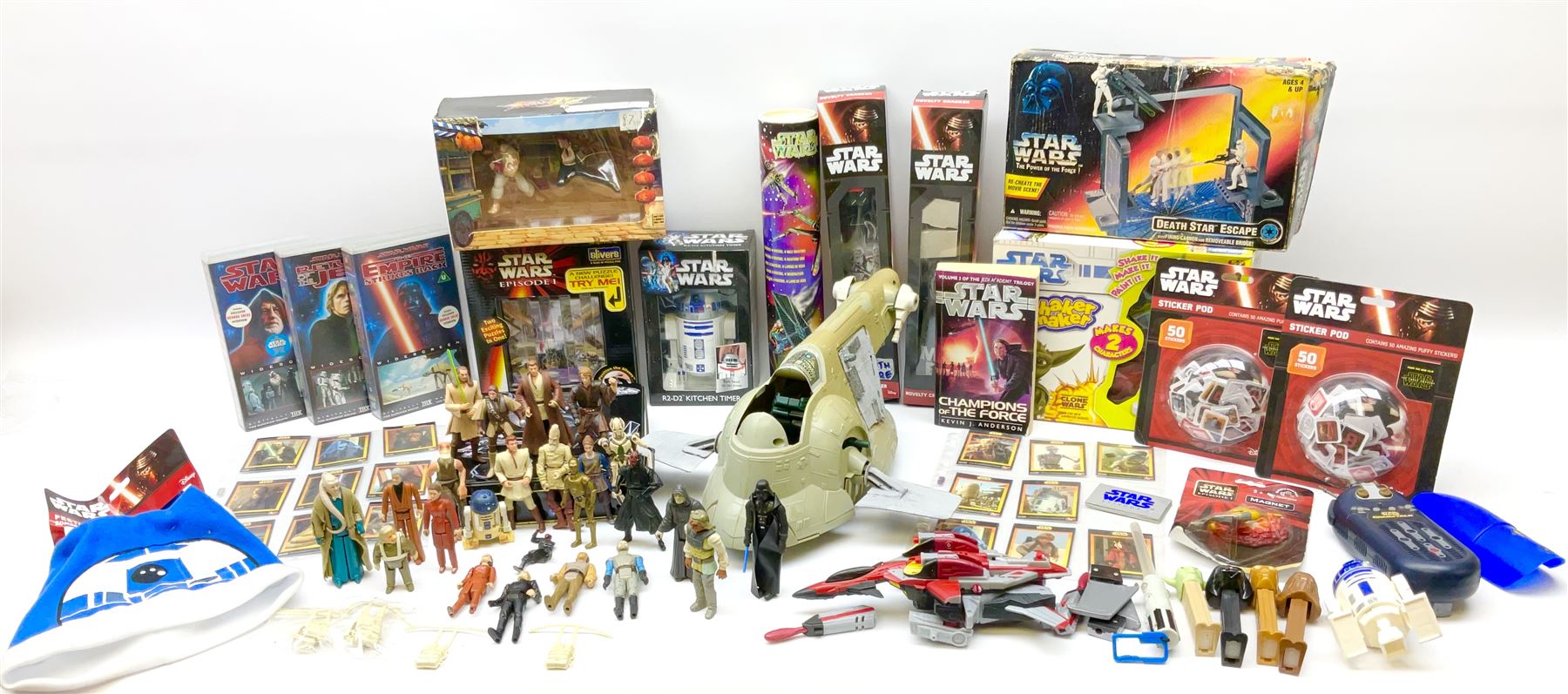 Star Wars - Boba Fett's Slave 1; various loose first period and later figures; Death Star Escape; KF