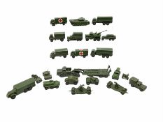 Dinky - twenty-two unboxed military vehicles comprising 152b Reconnaissance Car