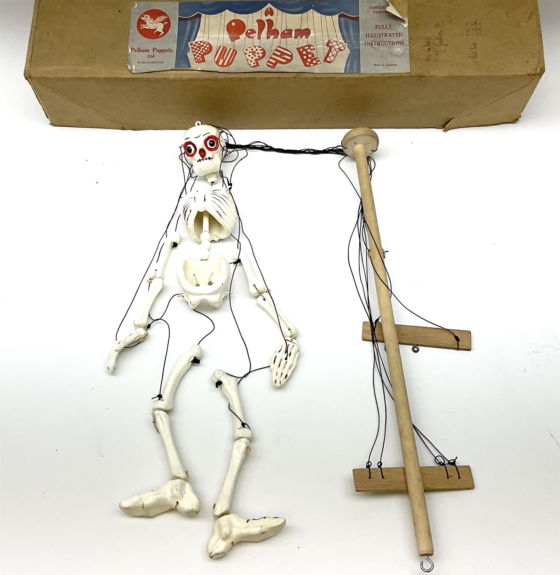 1960's Pelham Puppet - large size skeleton