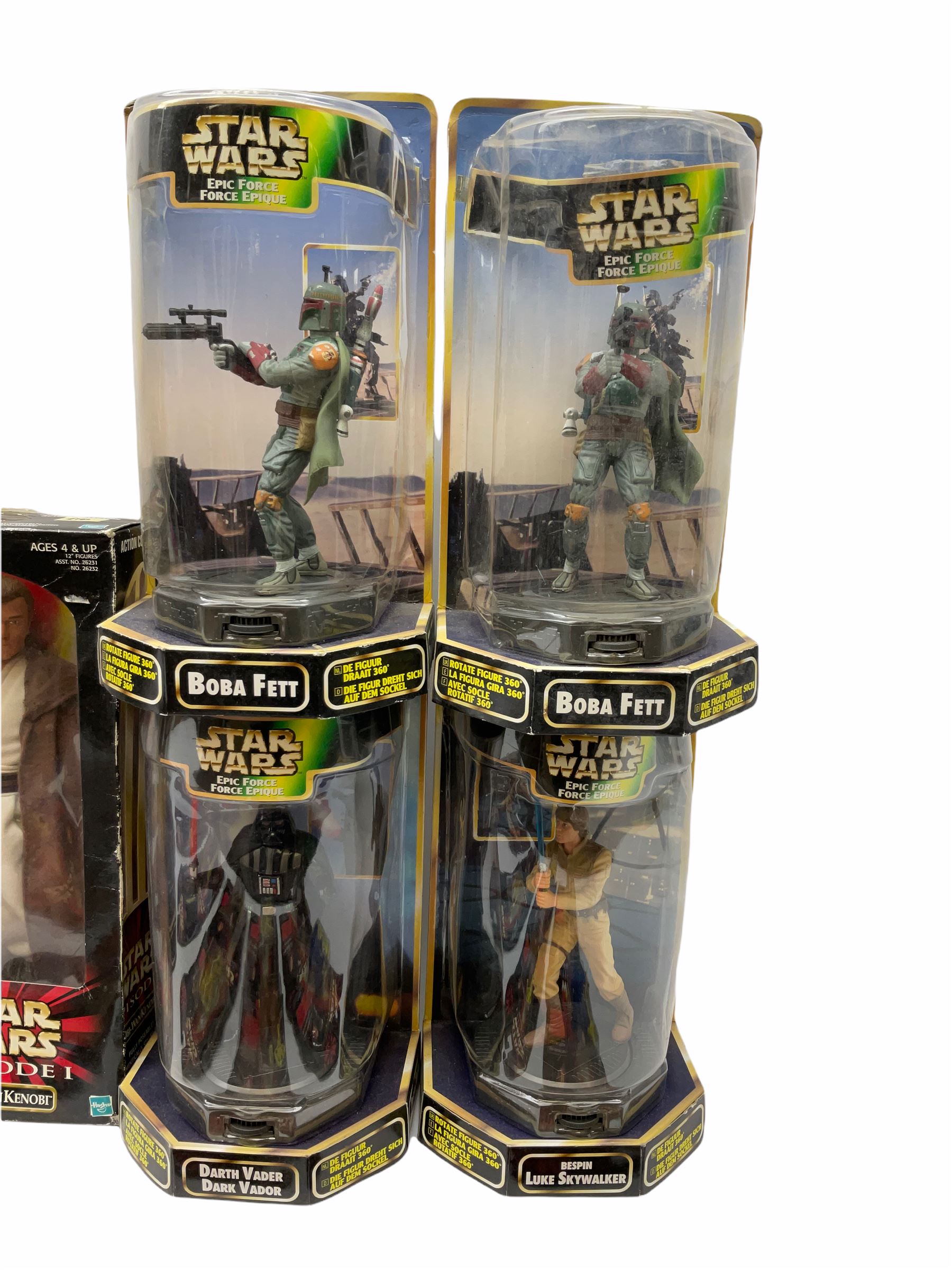 Star wars - eight Kenner rotating figures in bow-fronted boxes; Hasbro Action Collection figure of O - Image 2 of 5