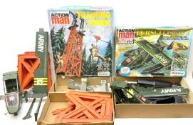 Palitoy Action Man - boxed Pursuit Craft and another unboxed part craft; together with a boxed Train