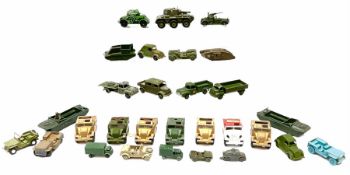 Various Makers - twenty-nine unboxed and playworn die-cast military vehicles by Benbros