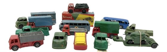 Tri-ang/Tri-ang Minic - twelve plastic friction-drive vehicles comprising Tri-ang Toys/Pedigree Pram