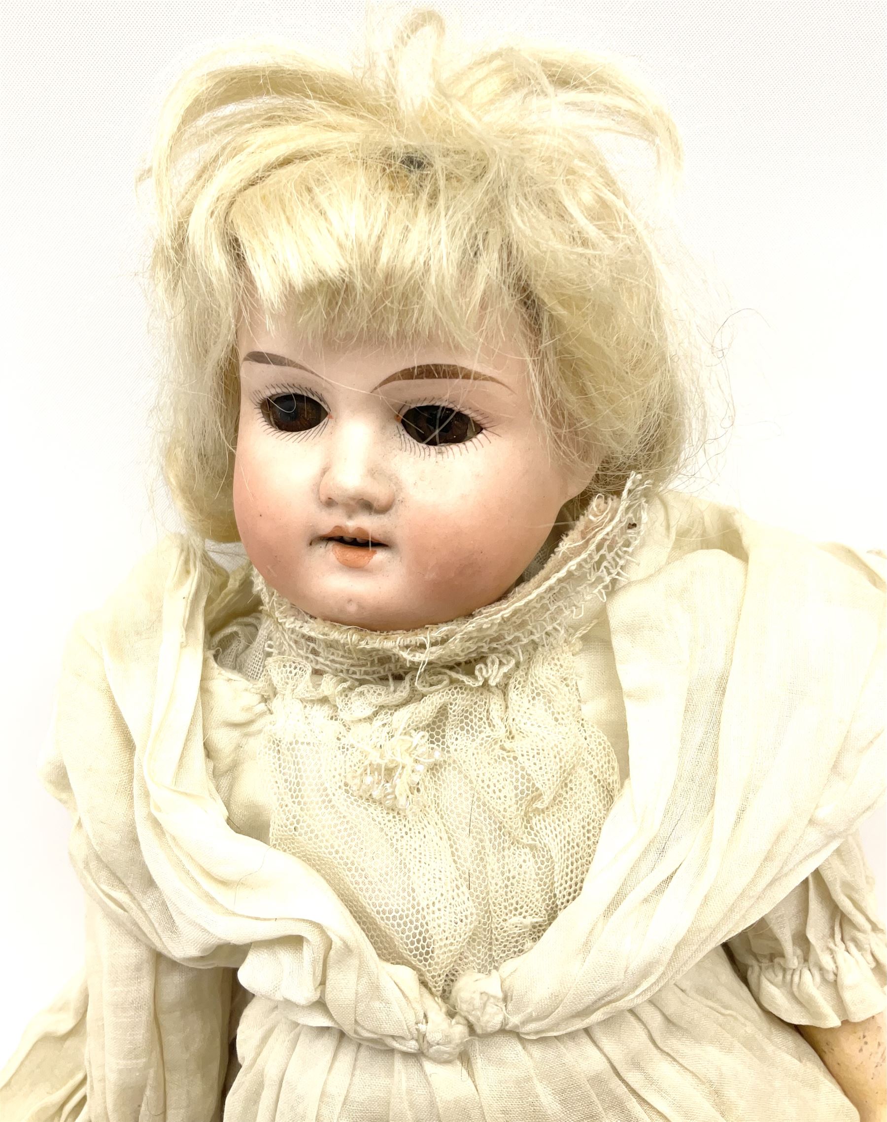 Armand Marseille Koppelsdorf bisque head doll with applied hair - Image 15 of 17
