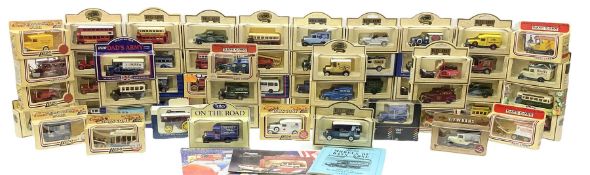 Sixty-one modern die-cast models by Lledo