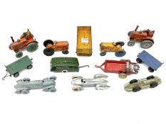 Dinky - unboxed and playworn early die-cast models comprising Speed of the Wind racing car