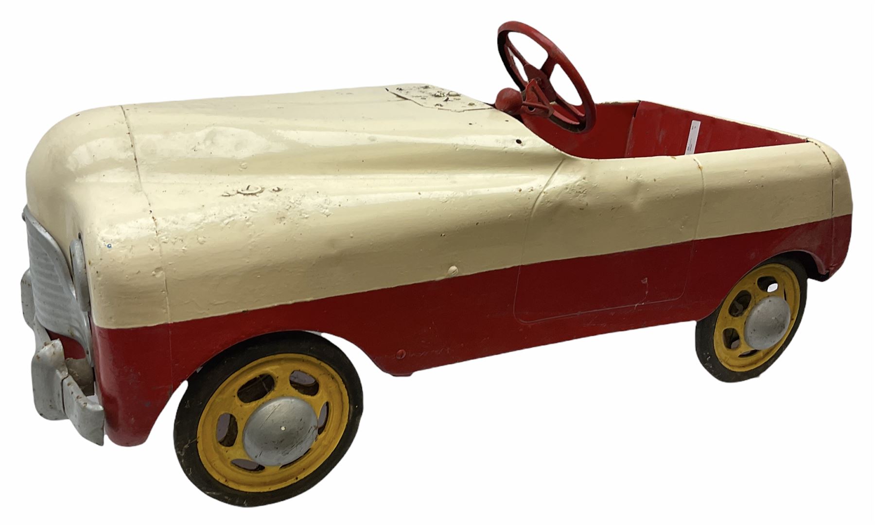 1950s child's tin-plate pedal car - Image 2 of 10