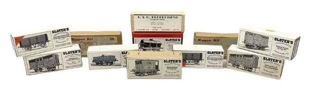 '0' gauge - Twelve unmade railway wagon kits by Slaters