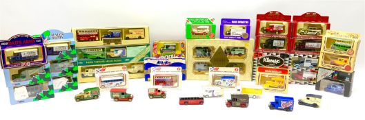 Thirty-five modern die-cast promotional and advertising models by Lledo etc; predominantly boxed