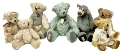 Seven modern Deans Rag Book limited edition bears - 'Flopsy' No.22/300; 'Franz' No.36/500; 'Otis' No