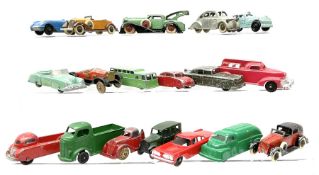 Various USA Makers - eighteen unboxed and playworn early American die-cast models ten Tootsie Toys i