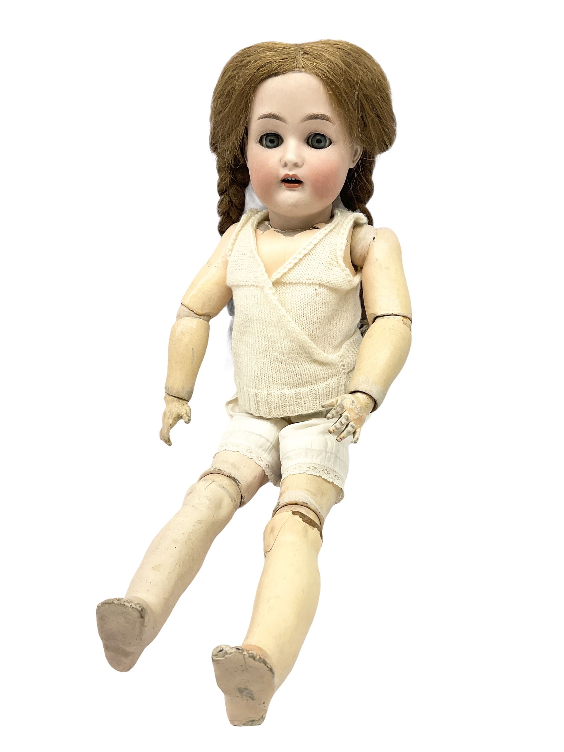 Simon & Halbig for Kammer & Reinhardt bisque head doll with applied hair - Image 6 of 11