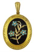 Victorian gold mourning pendant