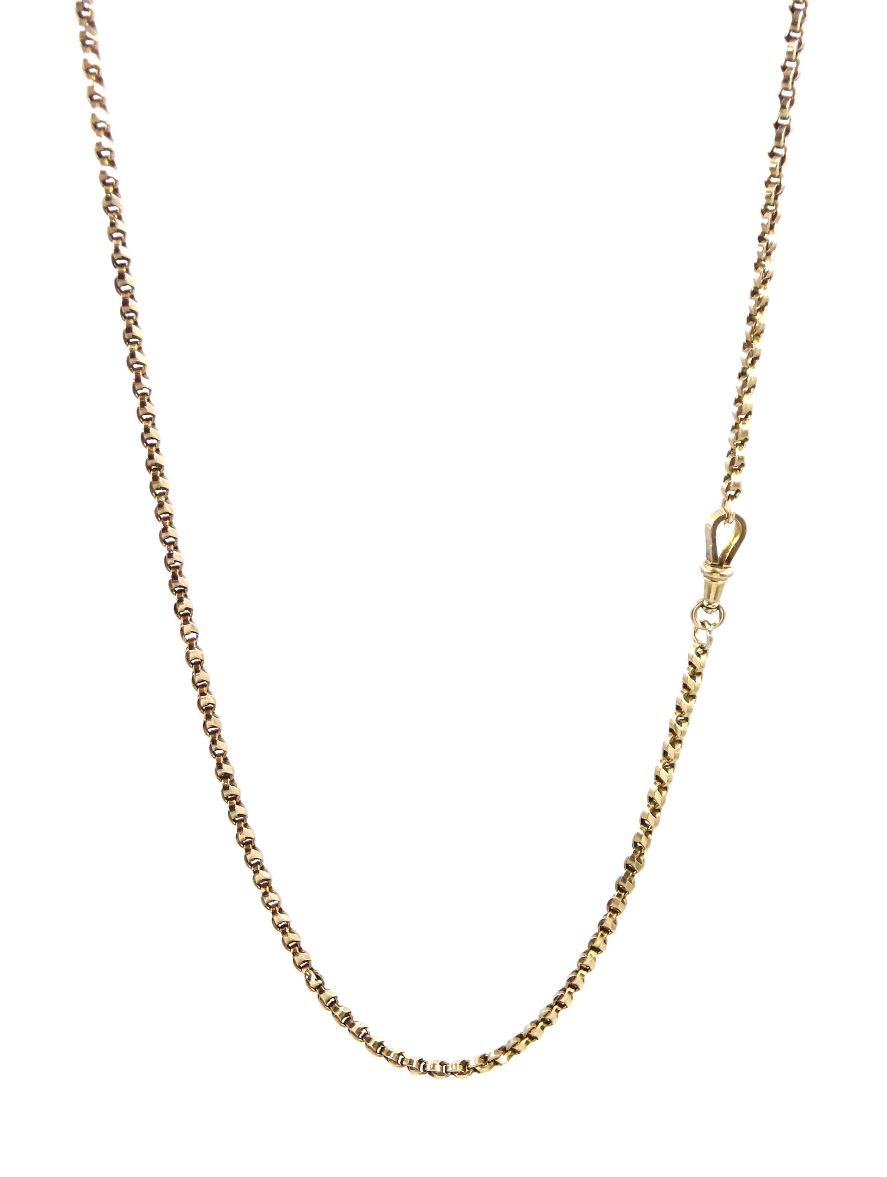 Early 20th century 9ct gold link chain with clip