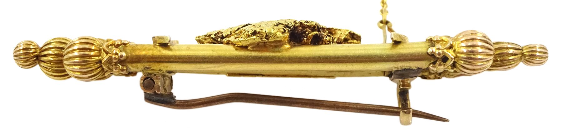 Late 19th century Australian gold double bar brooch - Image 2 of 3