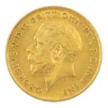 George V 1911 gold half sovereign