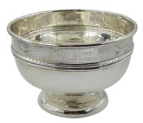 Silver presentation pedestal bowl